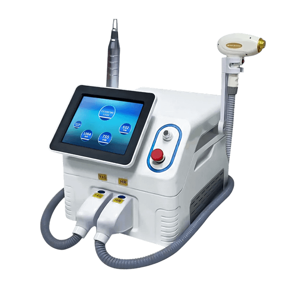 Laser diodo tratamiento 3D - Equipo estético multifuncional con pantalla táctil, utilizado para depilación láser, rejuvenecimiento facial y tratamientos dermatológicos avanzados.